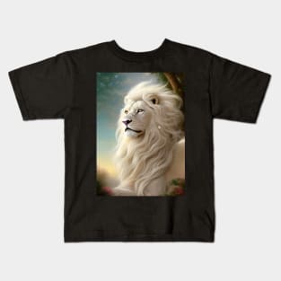 Magnificent White Lion Kids T-Shirt